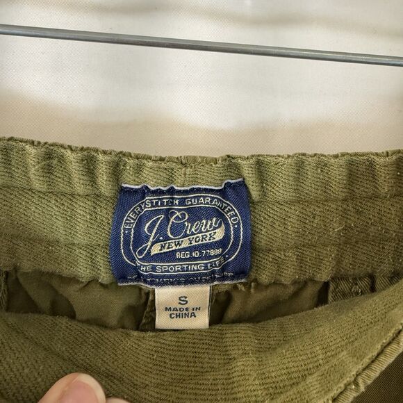 J. Crew Shorts Men's Small Green Pull On Drawstring 6" Inseam Cotton Blend - Picture 4 of 9